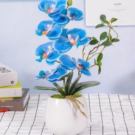 Orchidee artificielle bleu roi
