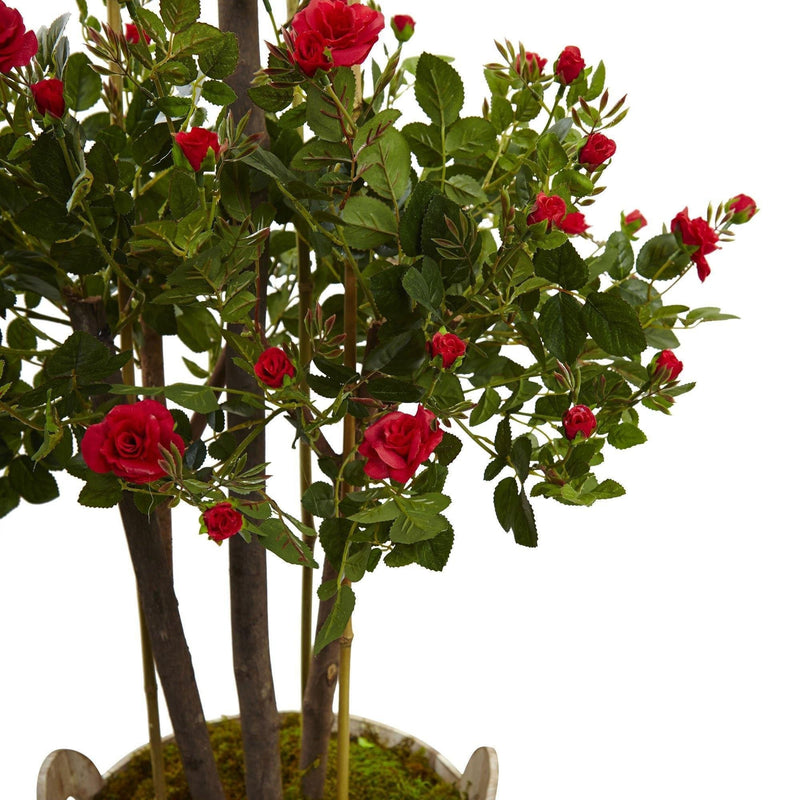 5.5’ Rose Topiary Tree with Farmhouse Planter