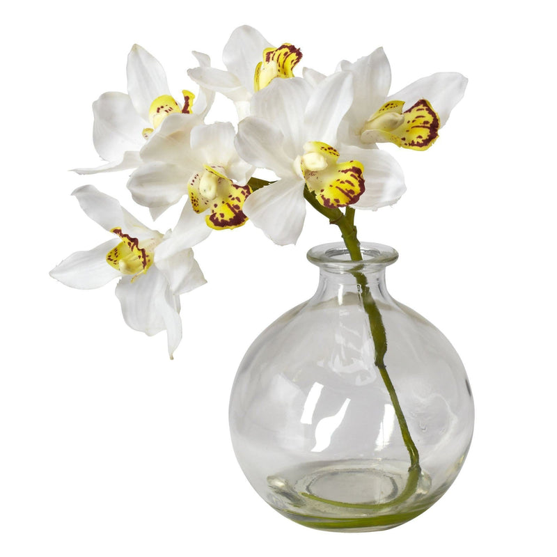 Cymbidium w/Vase Silk Flower Arrangement (Set of 3)