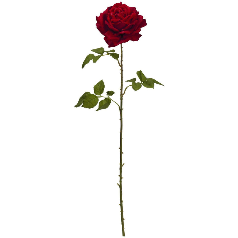 Fleur artificielle de rose géante rouge élégante (ensemble de 4)