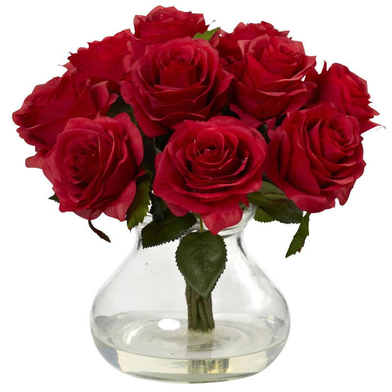 Arrangement de roses avec vase