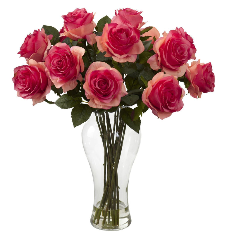 Blooming Roses w/Vase